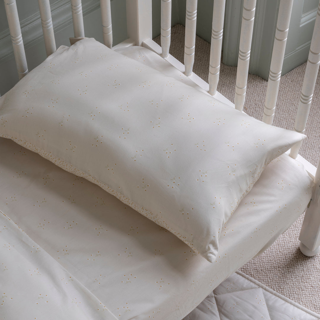 Avery Row Organic Cotton Cotbed Bedding Set - Wild Chamomile