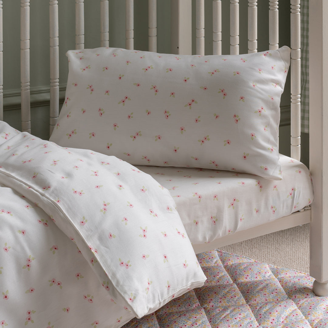 Avery Row Organic Cotton Cotbed Bedding Set - Anemone