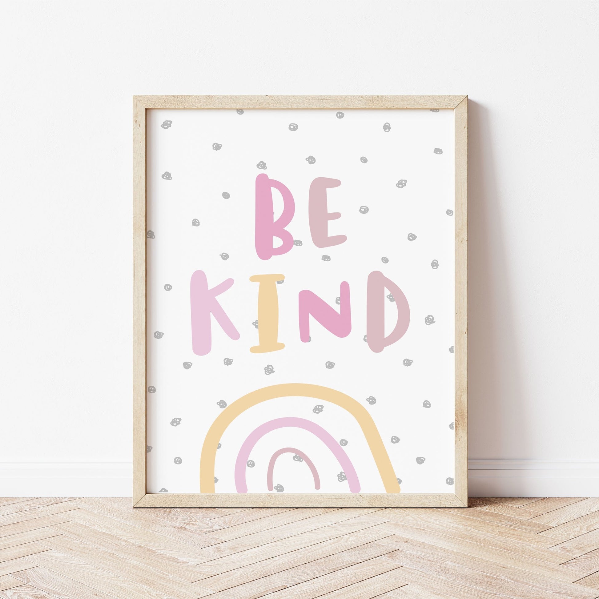 The Little Jones Be Kind Print - Pinks