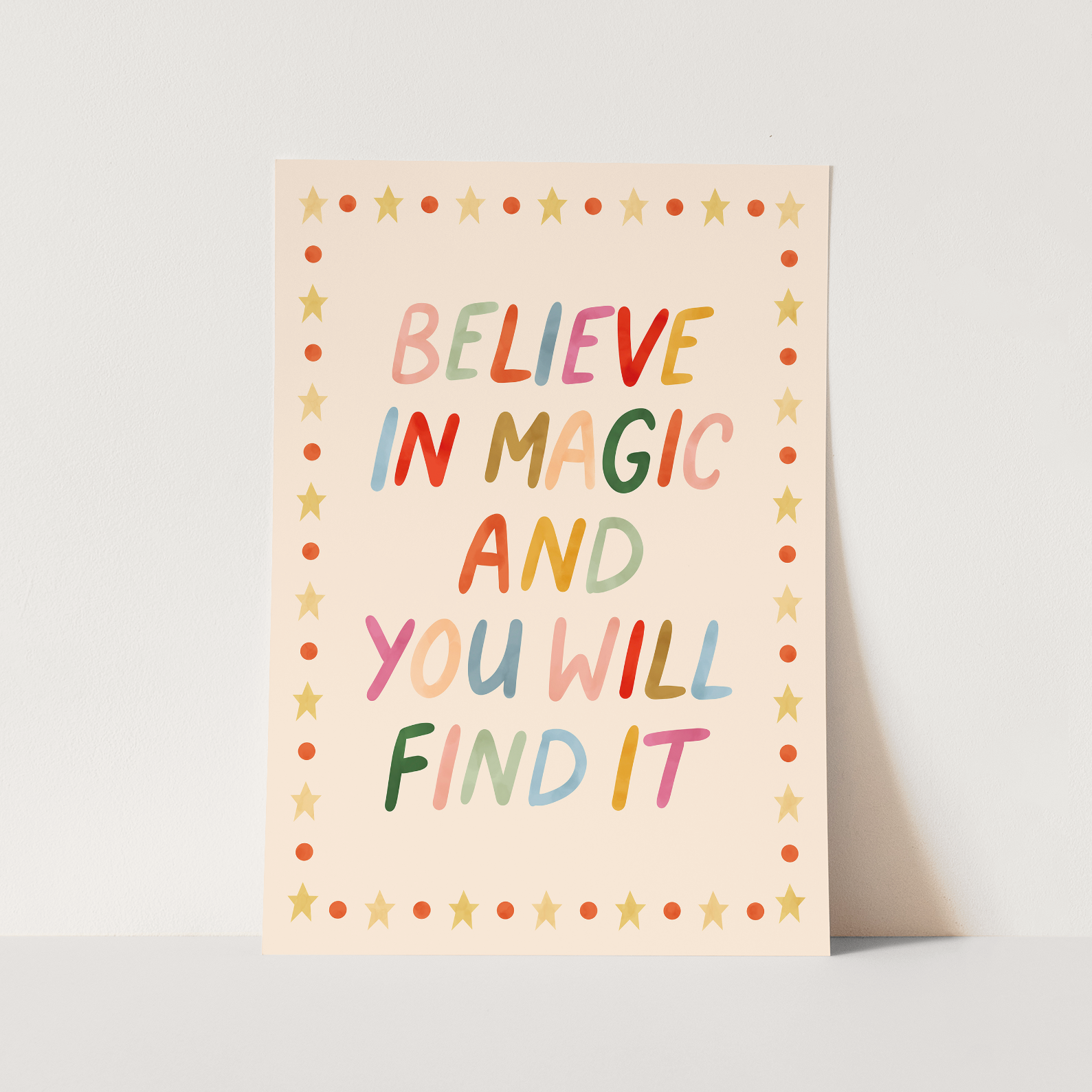 Kid of the Village Believe in Magic and You Will Find It Art Print