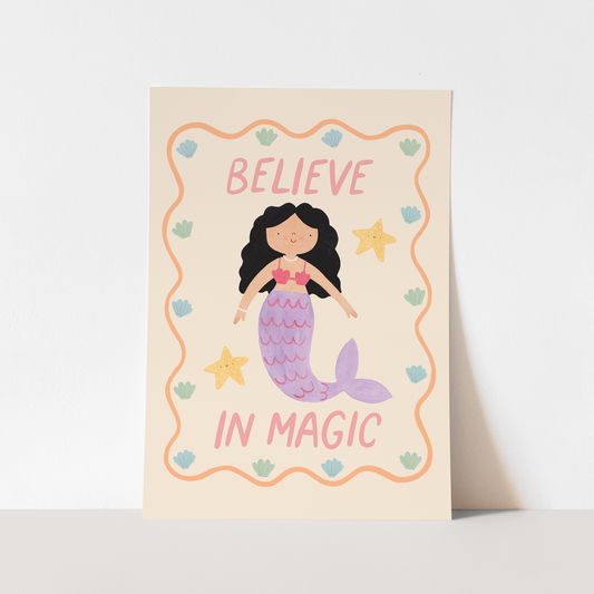 Kid of the Village Believe in Magic Mermaid Art Print