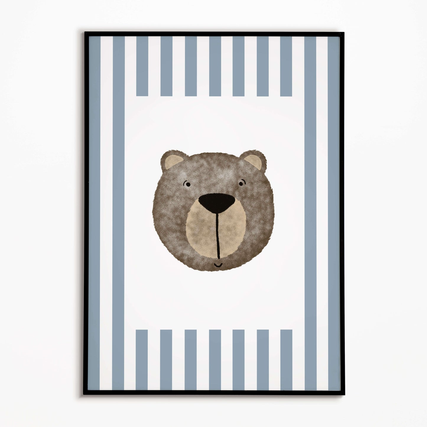 The Little Jones Bear Print - Blue Stripes