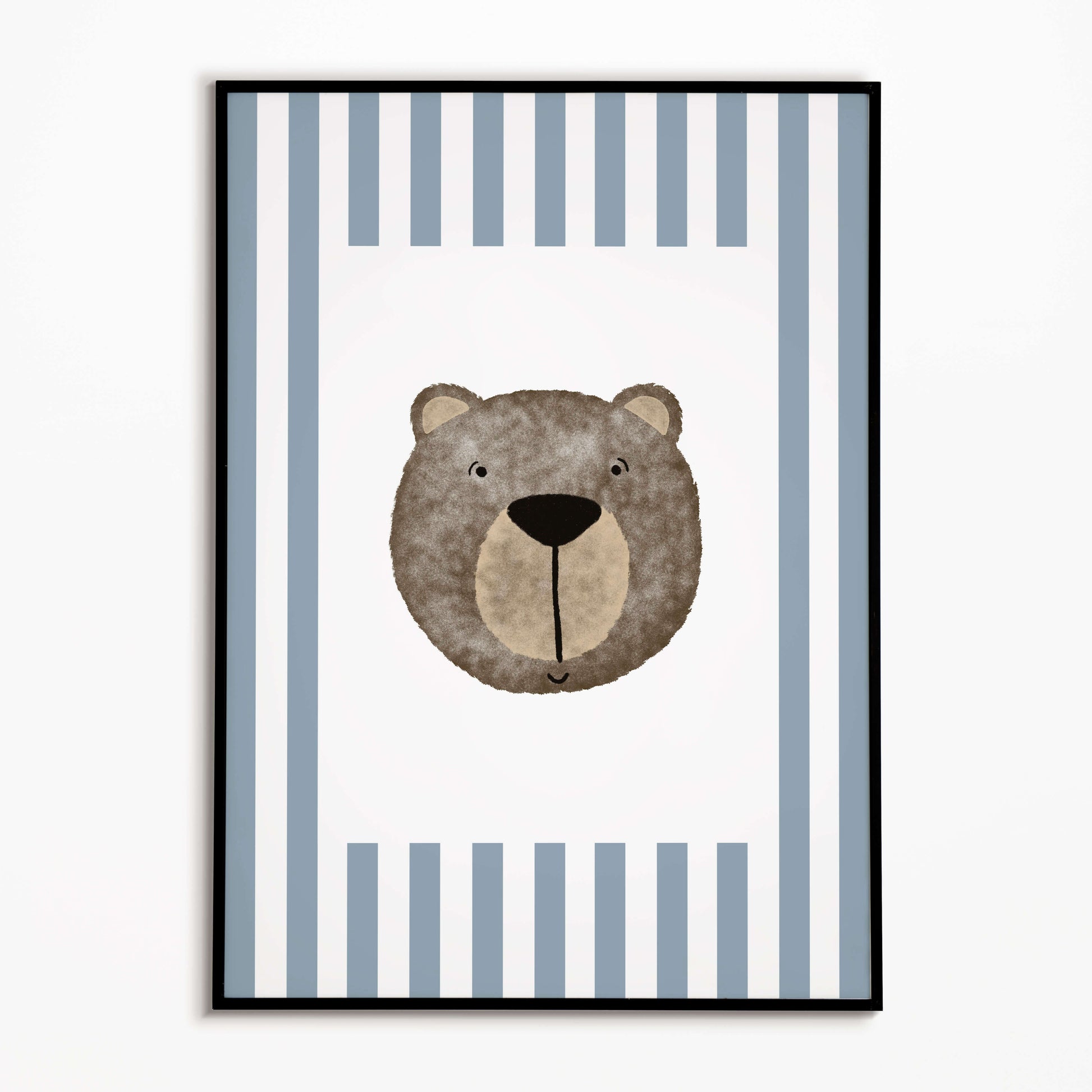 The Little Jones Bear Print - Blue Stripes