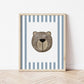 The Little Jones Bear Print - Blue Stripes
