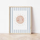 The Little Jones Boho Sunshine Print - Pale Blue Stripes