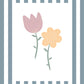 The Little Jones Flowers Print - Blue Stripes
