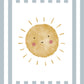 The Little Jones Sunshine Print - Pale Blue Stripes
