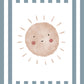 The Little Jones Boho Sunshine Print - Blue Stripes