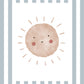 The Little Jones Boho Sunshine Print - Pale Blue Stripes
