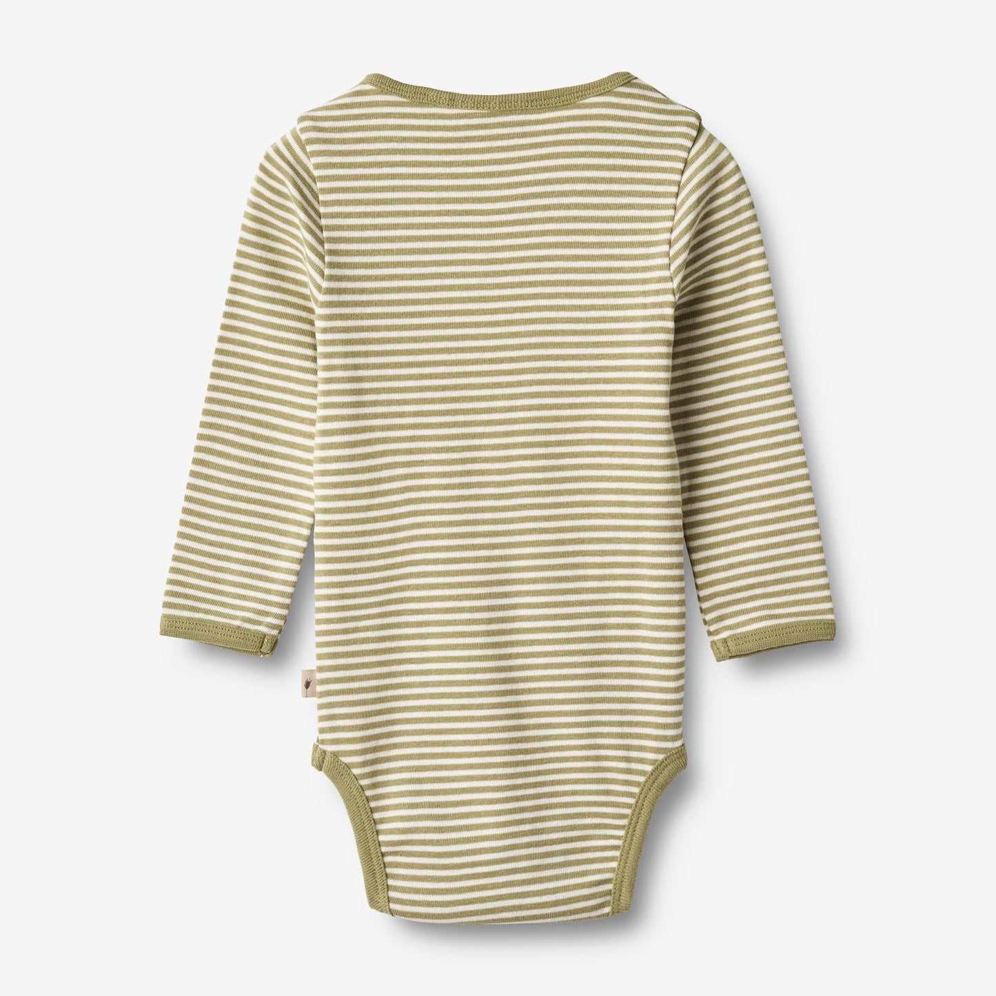 Wheat 'Benny' L/S Baby Body - Sage Green Stripe