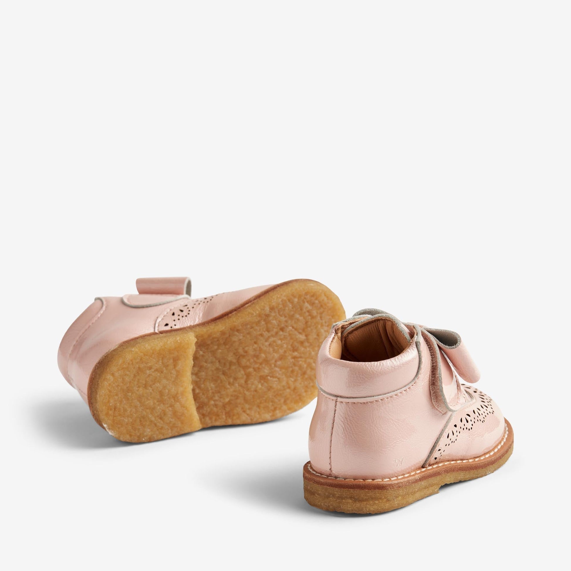 Wheat 'Bowy' Velcro Baby Bootie - Rose Ballet