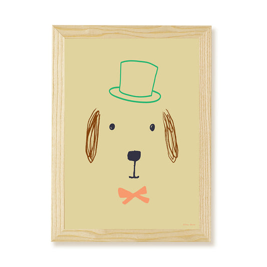 Bruno Dog Kids Art Print by Hibou Home