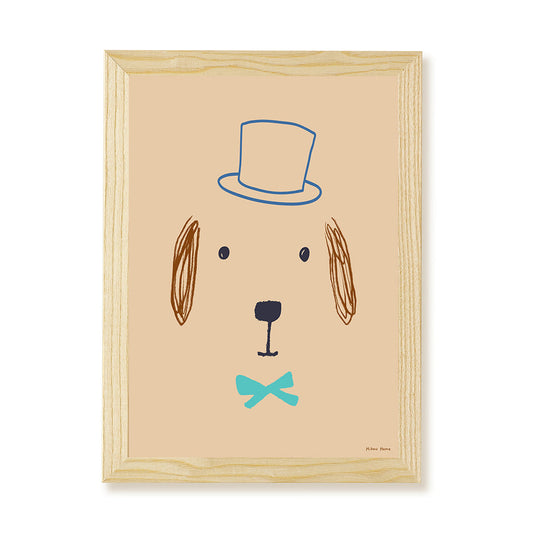 Bruno Dog Kids Art Print by Hibou Home