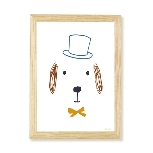 Bruno Dog Kids Art Print by Hibou Home