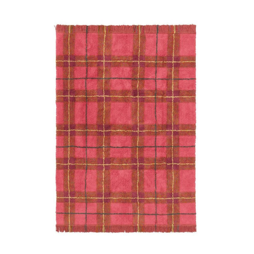 Lorena Canals Washable Rug - Tartan - Vintage Red