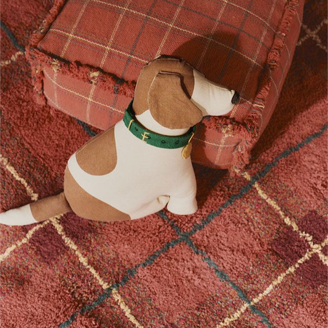 Lorena Canals Washable Rug - Tartan - Vintage Red