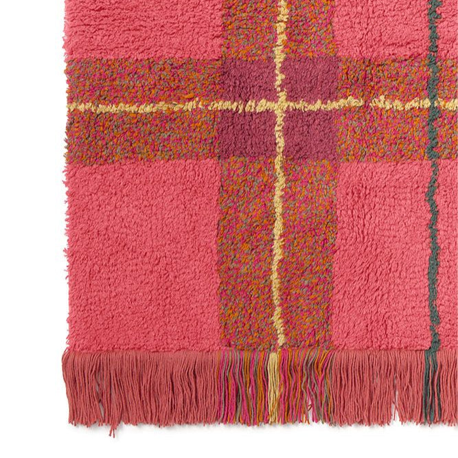 Lorena Canals Washable Rug - Tartan - Vintage Red