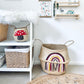 Bellybambino Maroon Tassel Rainbow Seagrass Basket - Extra Large