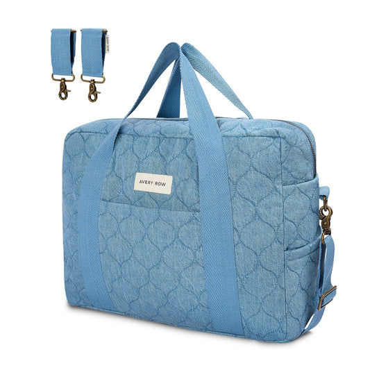 Avery Row Baby Changing Bag with Pram Clips - Denim