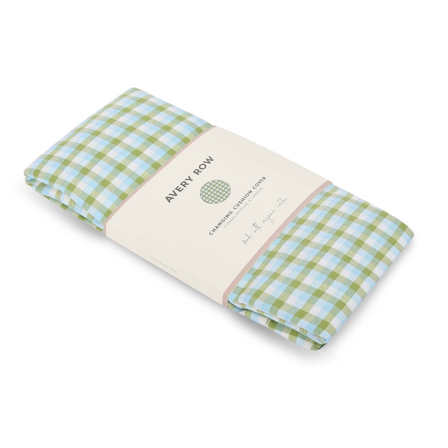 Avery Row Baby Changing Mat Cover - Greenhouse Gingham