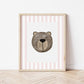 The Little Jones Bear Print - Pale Pink Stripes