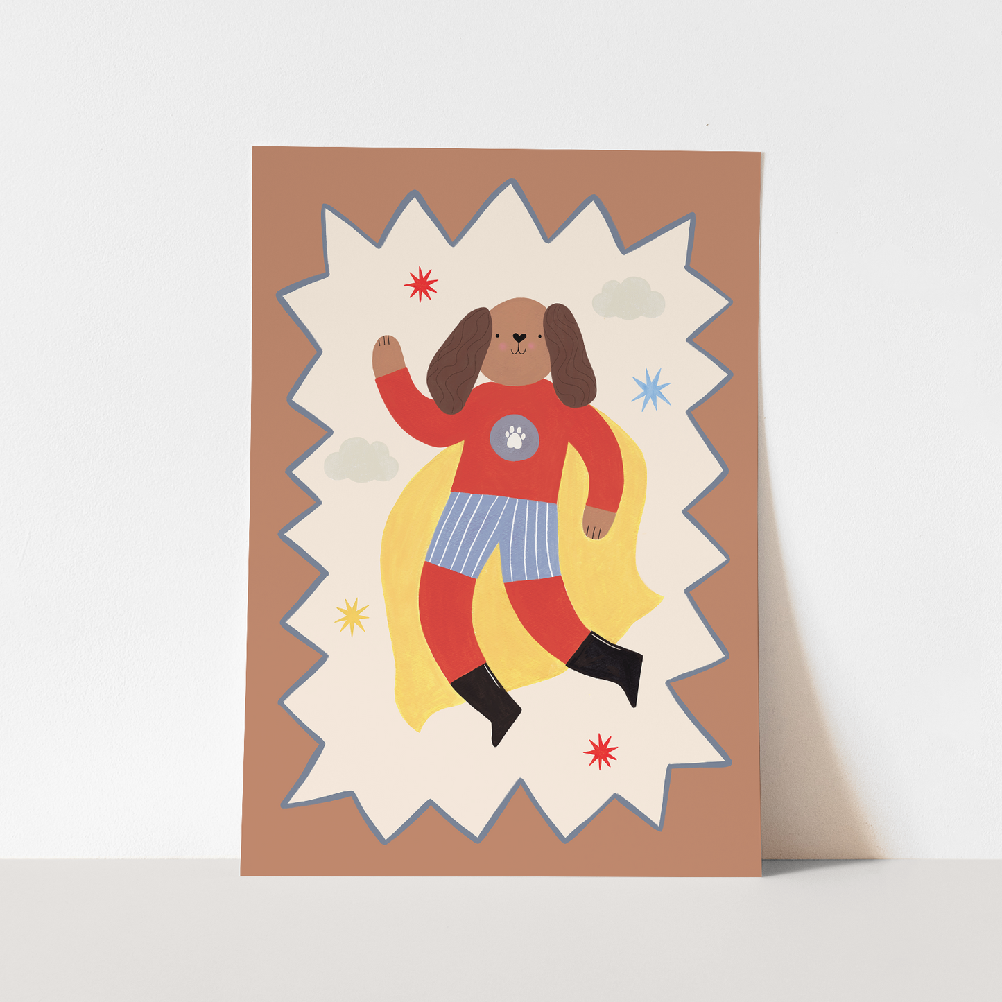 Kid of the Village Captain Woof Superhero Art Print