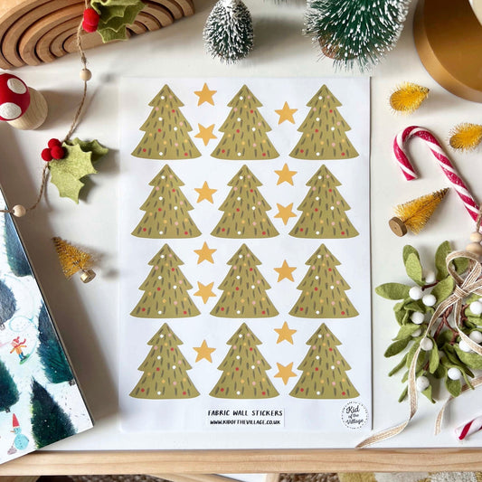 Christmas Tree Fabric Wall Stickers by Kid of the Village