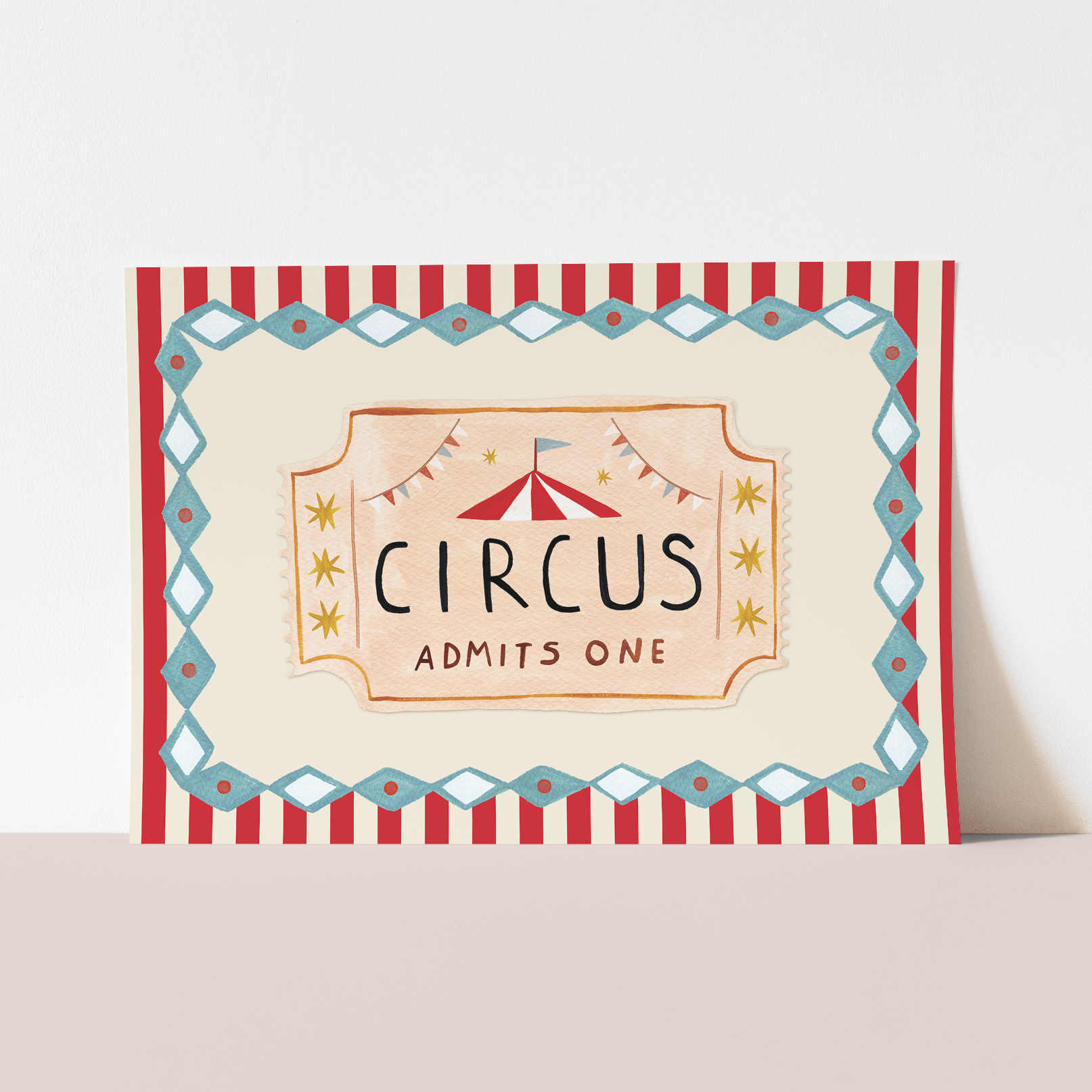 Kid of the Village Circus Ticket Art Print