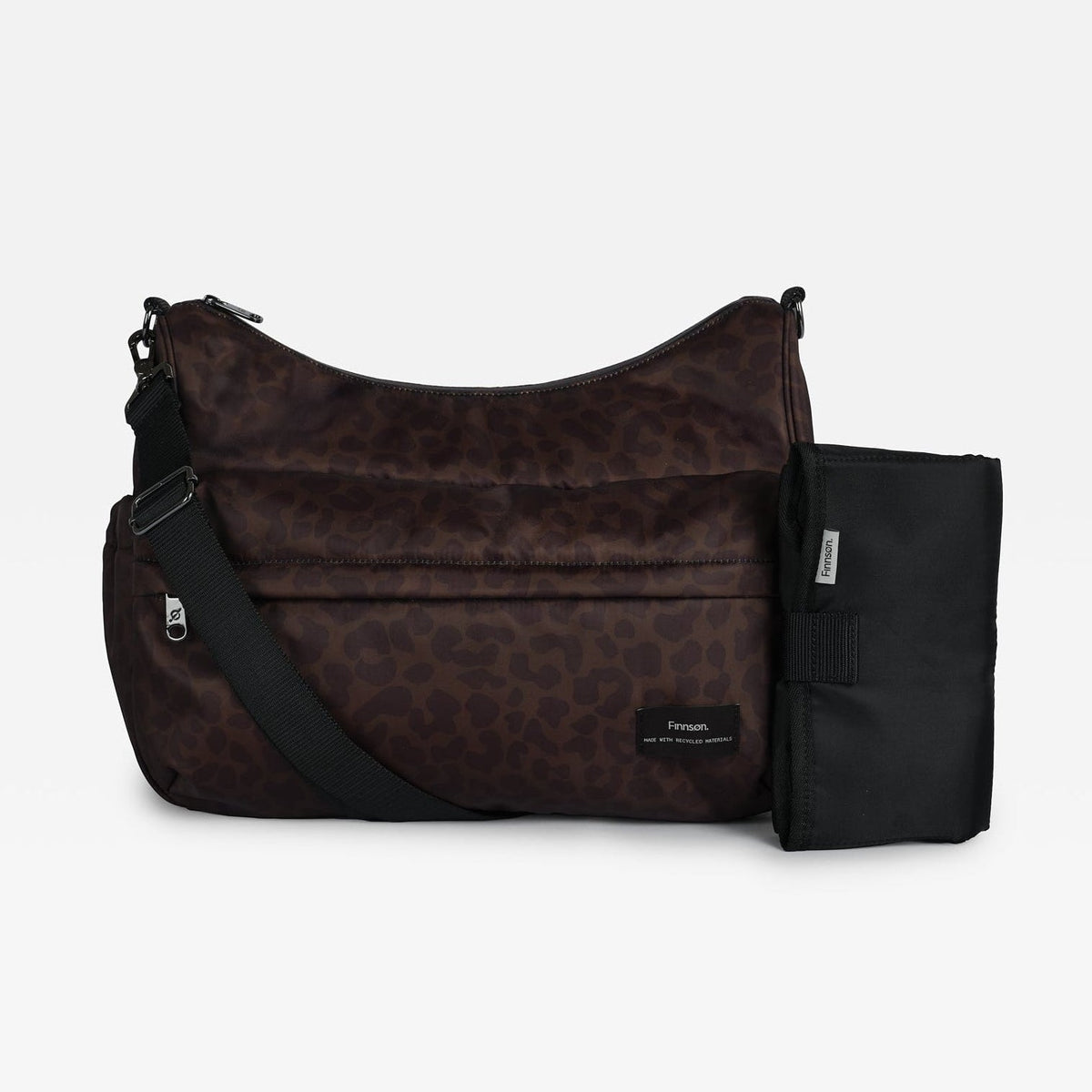 Finnsøn CLARA Eco Changing Bag with Changing Mat - Chocolate Leopard