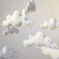 Gamcha Felt Baby Mobile - Clouds - White