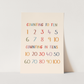 Kid of the Village Colourful Counting to Ten Art Print