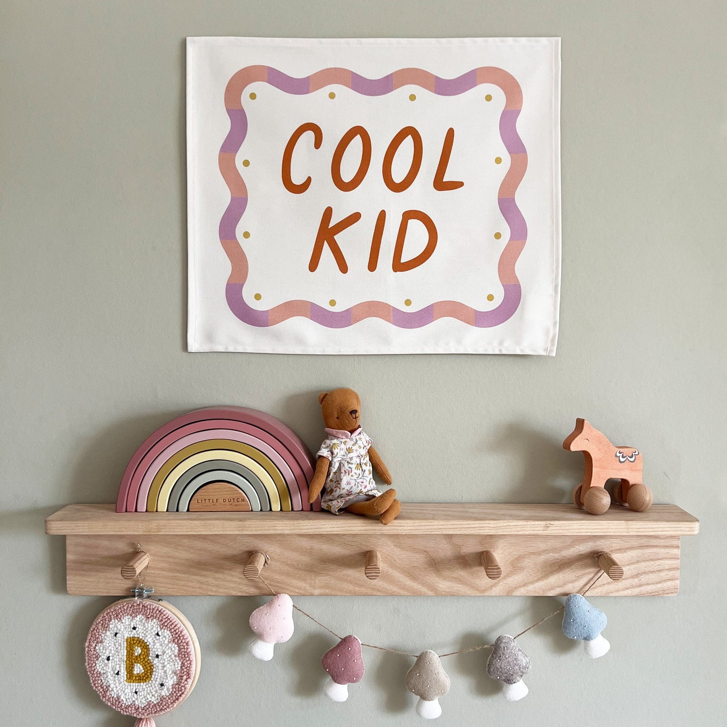 Kid of the Village Cool Kid Wall Banner - Orange