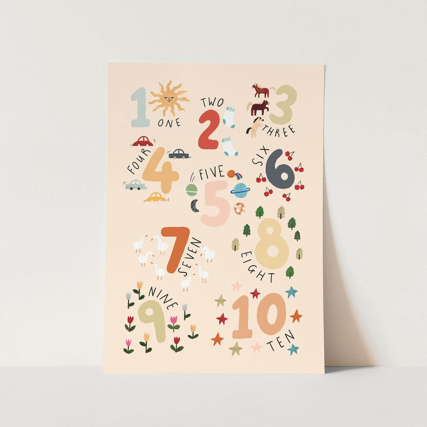 Kid of the Village Counting Art Print