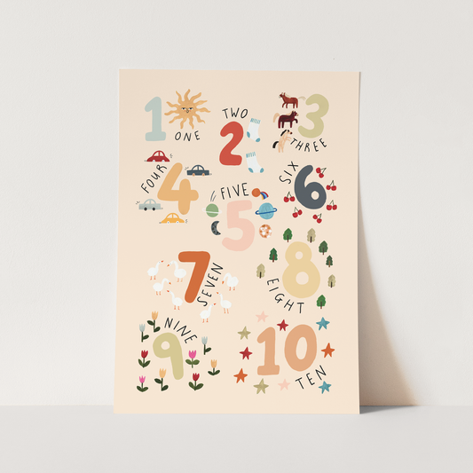 Kid of the Village Counting Art Print