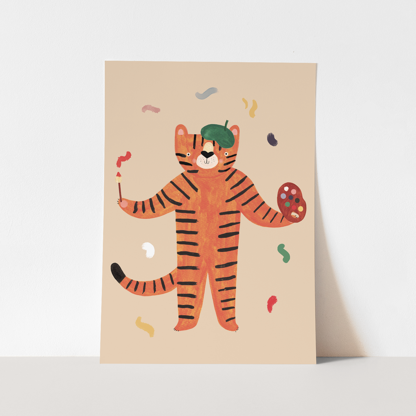 Kid of the Village Creative Cat Art Print