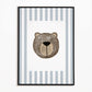 The Little Jones Bear Print - Pale Blue Stripes
