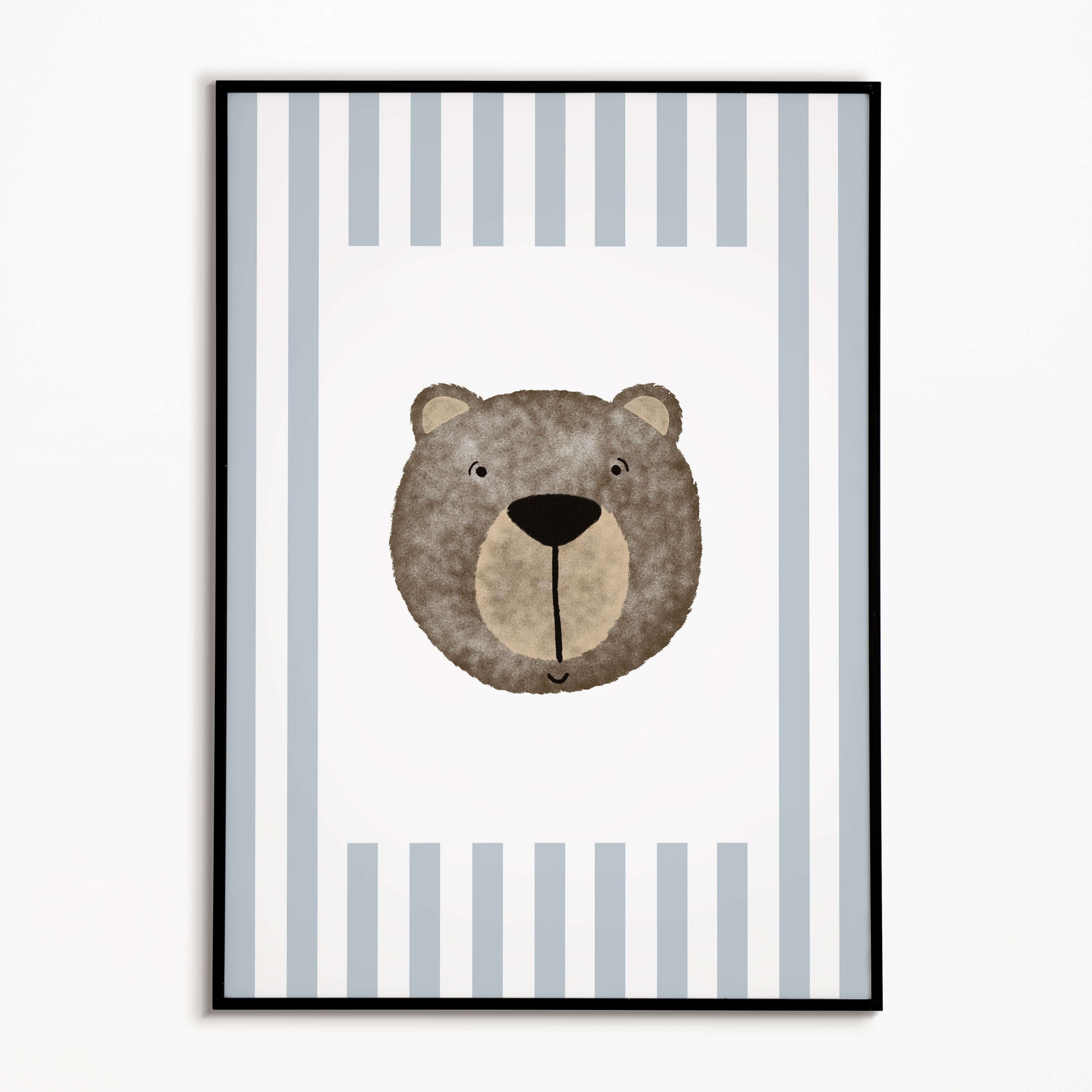 The Little Jones Bear Print - Pale Blue Stripes