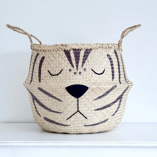Bellybambino Natural Tiger Seagrass Basket - Extra Large