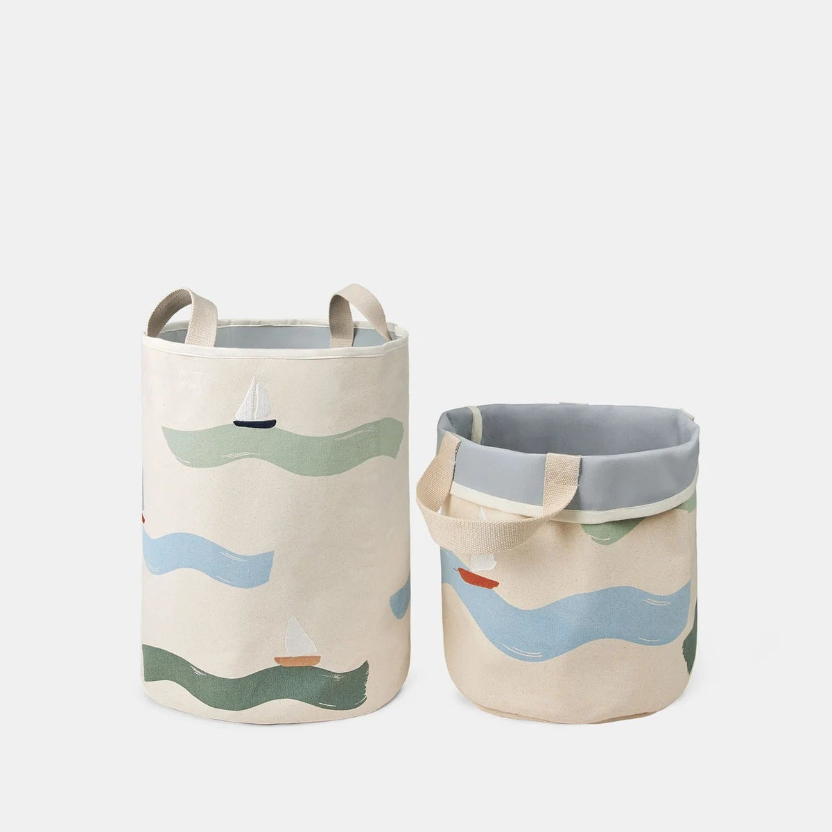 Dear April Toto Storage Baskets - Small 2-Pk - Big Waves