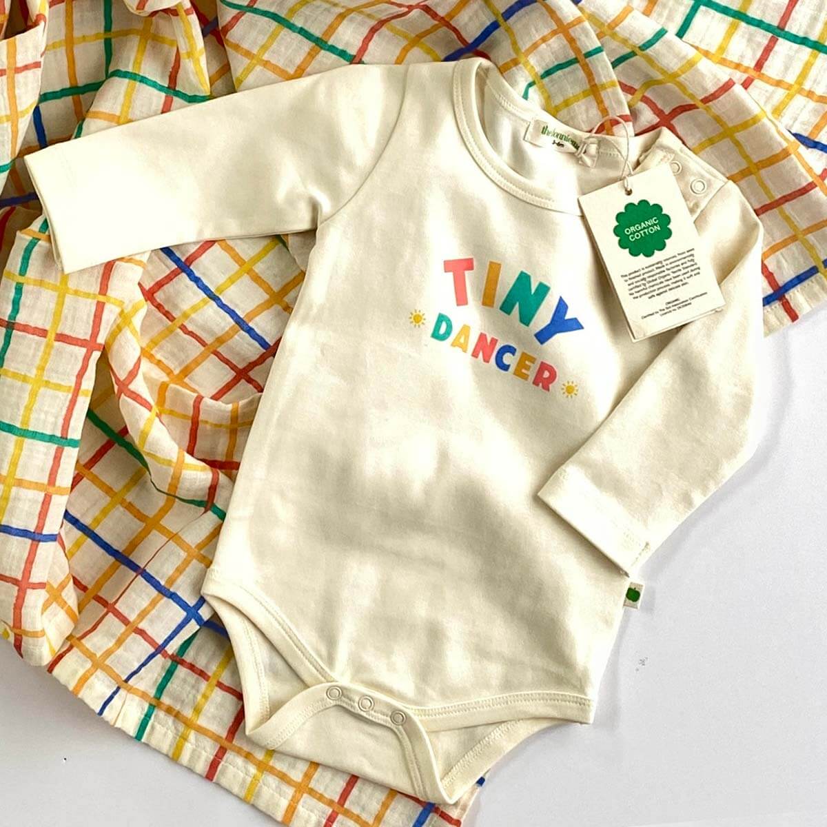 The Bonniemob Tiny Dancer Rainbow Baby Bodysuit