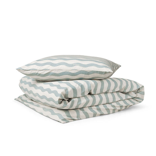 Dear April Asta Organic Single Bedding Set - 140 x 200cm - Waves