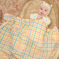 The Bonniemob Ditto Rainbow Check Large Muslin Swaddle Blanket