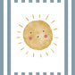The Little Jones Sunshine Print - Blue Stripes