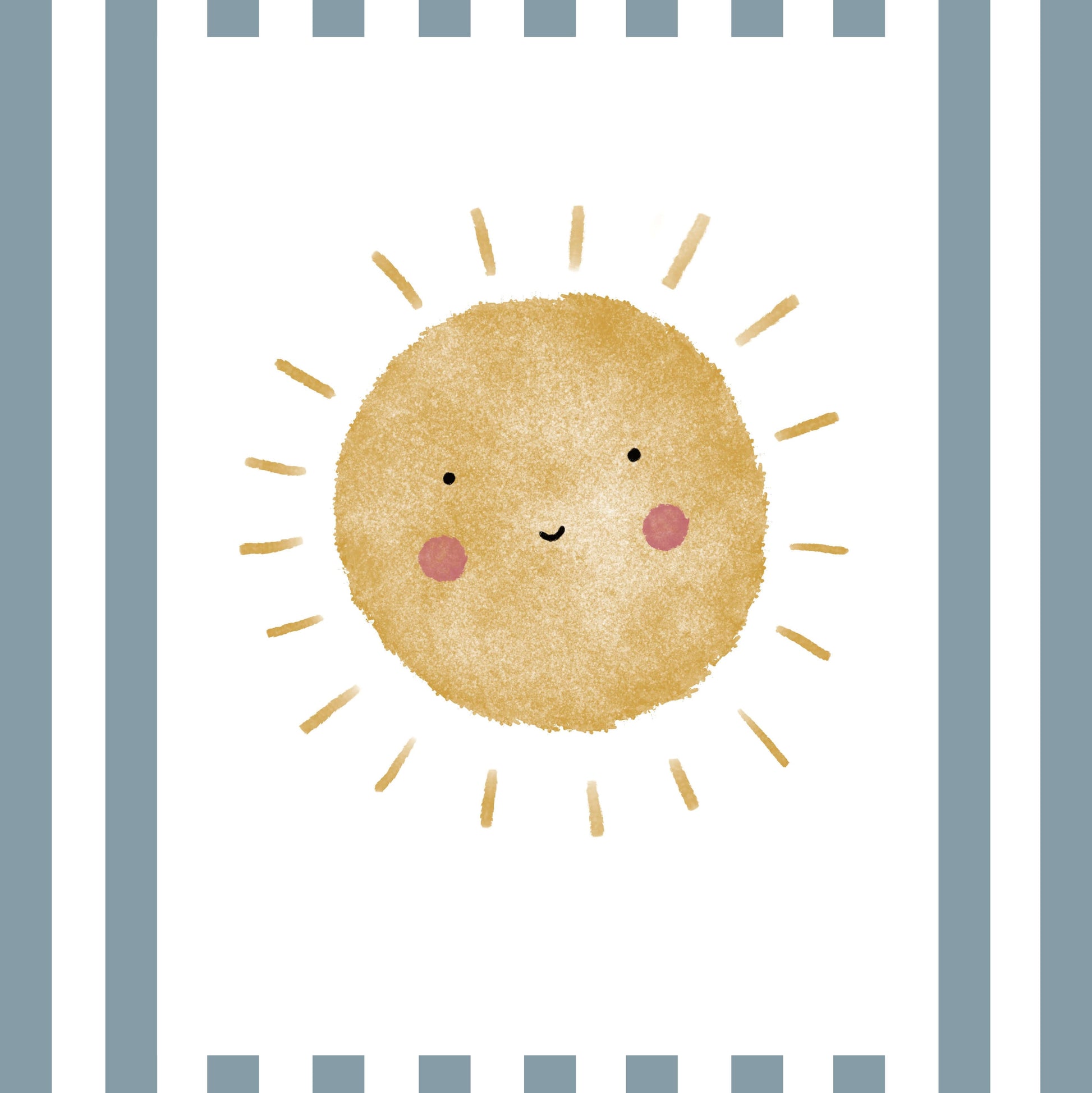 The Little Jones Sunshine Print - Blue Stripes