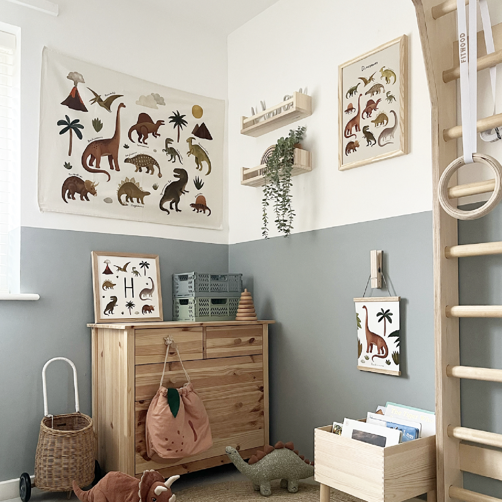 Kid of the Village Dinosaur Chart Art Print - Stone