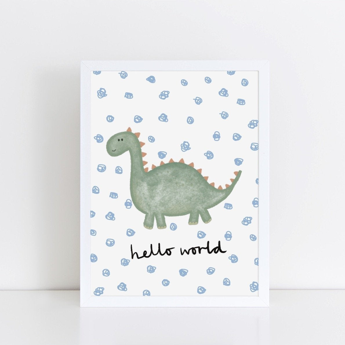 The Little Jones Happy Dinosaur Print - Spotty Hello World