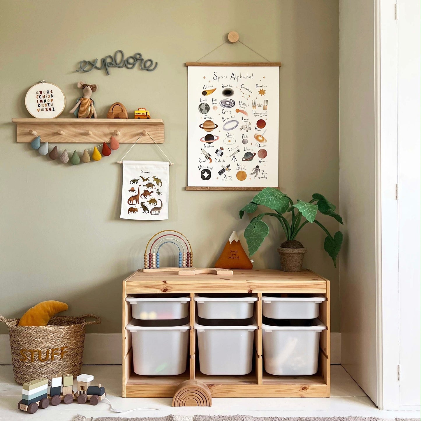 Kid of the Village Space Alphabet Art Print