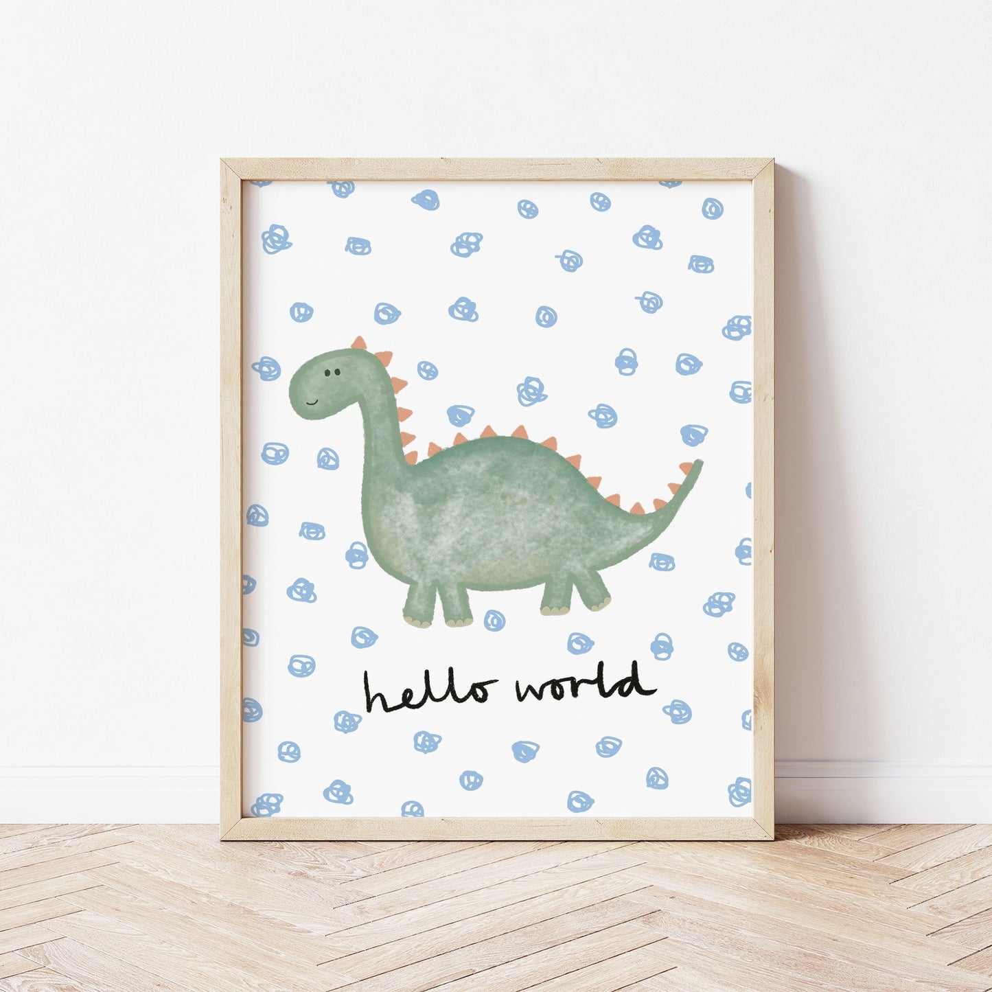 The Little Jones Happy Dinosaur Print - Spotty Hello World