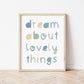 The Little Jones Dream About Lovely Things Print - Greens