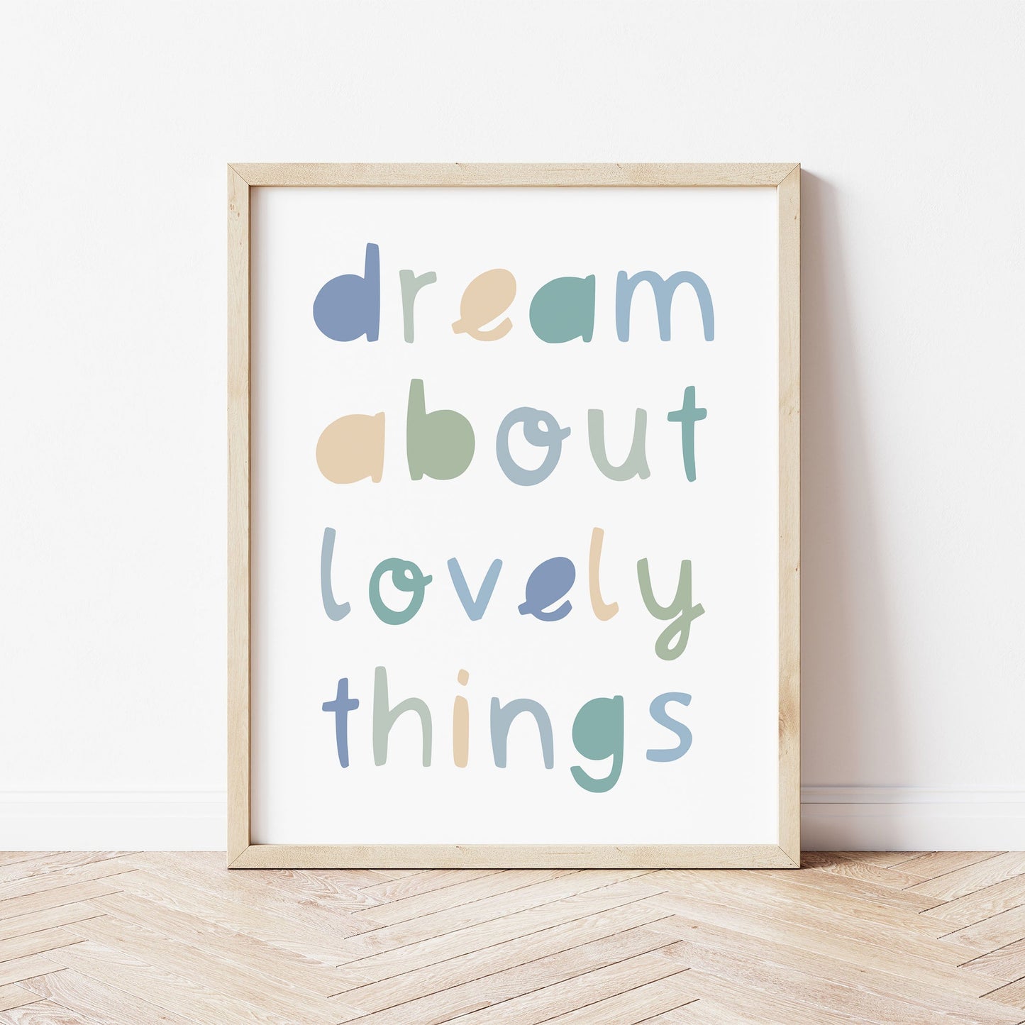 The Little Jones Dream About Lovely Things Print - Greens